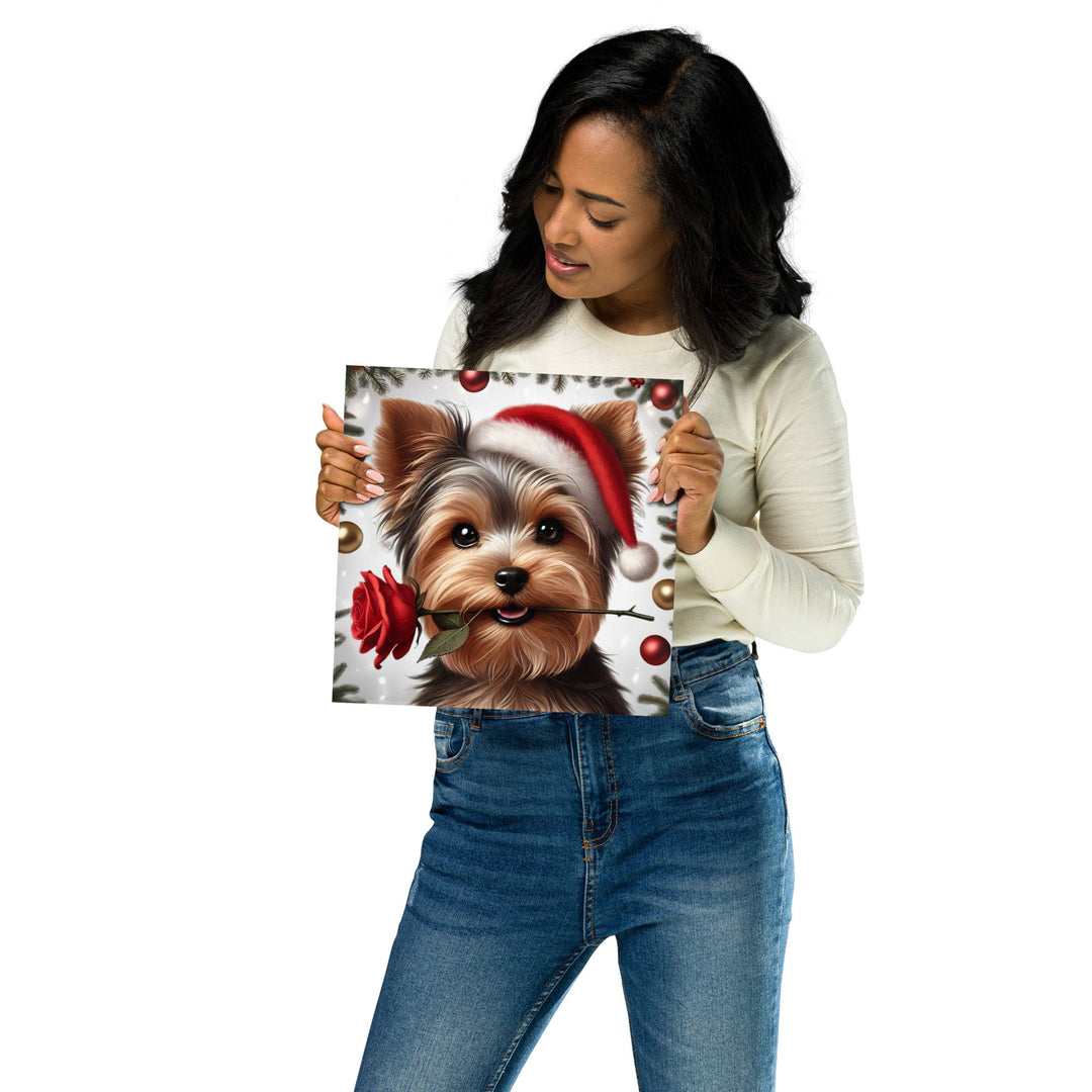 Poster - Weihnachtlicher Yorkshire-Terrier