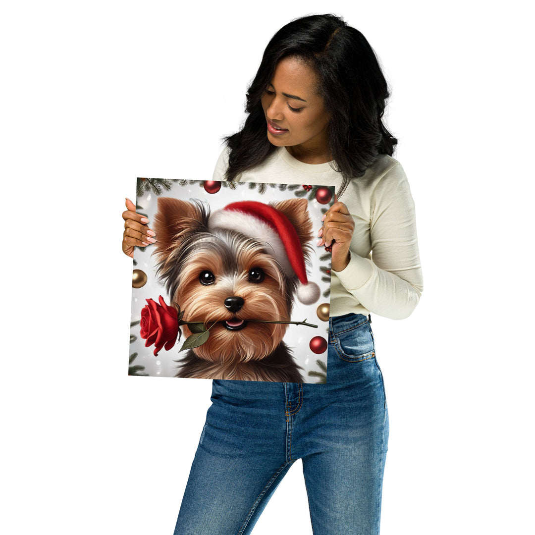 Poster - Weihnachtlicher Yorkshire-Terrier