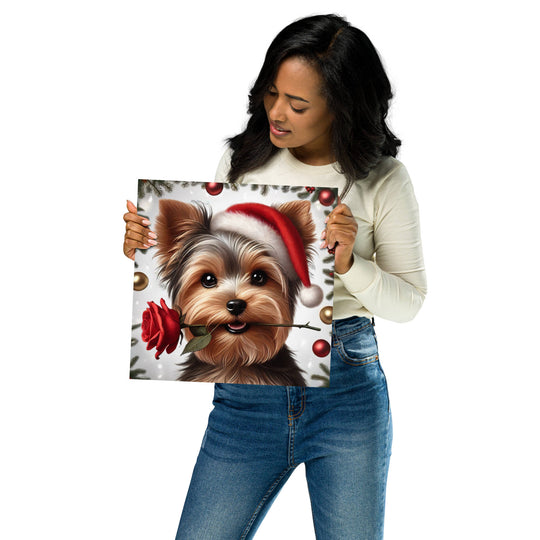 Poster - Weihnachtlicher Yorkshire-Terrier