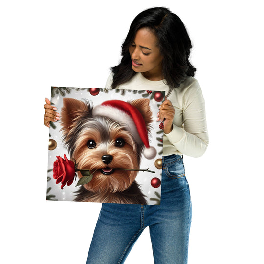 Poster - Weihnachtlicher Yorkshire-Terrier