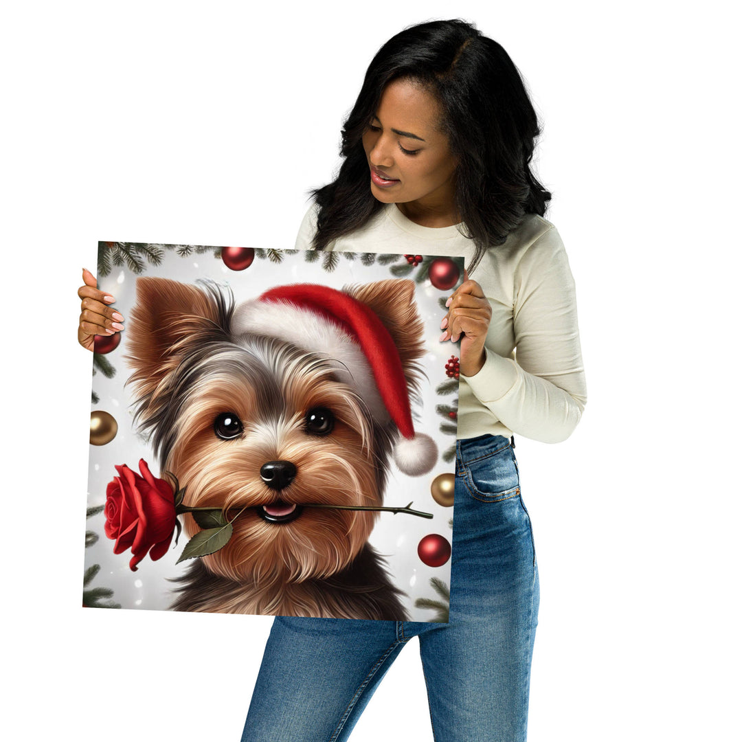 Poster - Weihnachtlicher Yorkshire-Terrier