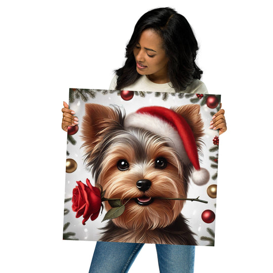 Poster - Weihnachtlicher Yorkshire-Terrier