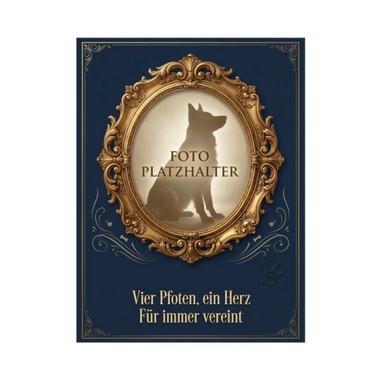 Wenn Pfoten Spuren hinterlassen – Gedenk-Poster Hund