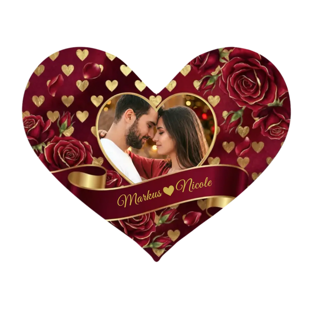 Personalisiertes Herz-Puzzle mit eigenem Foto - romantisches Valentinstagsgeschenk für Paare