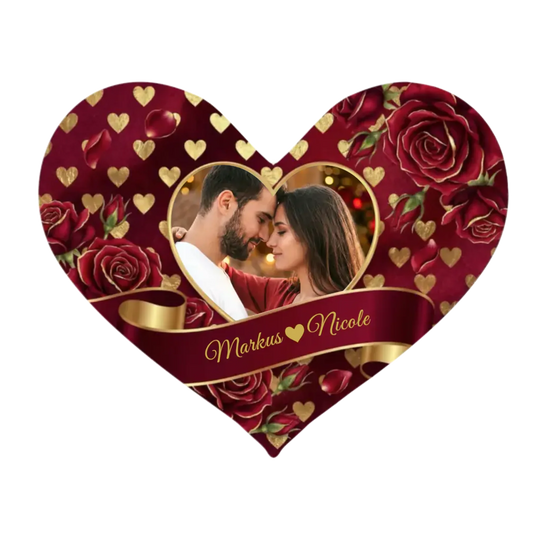 Personalisiertes Herz-Puzzle mit eigenem Foto - romantisches Valentinstagsgeschenk für Paare