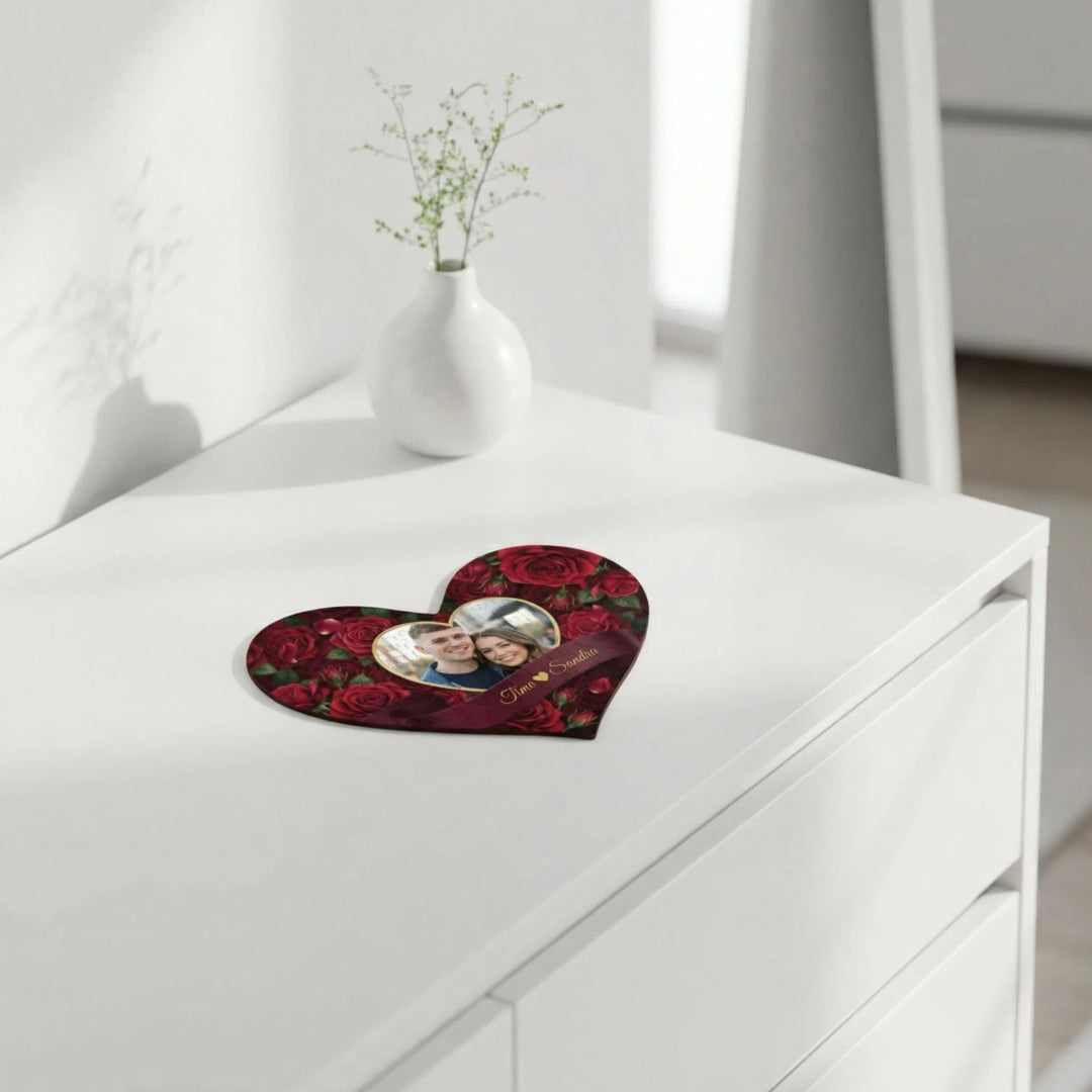 Personalisiertes Herz-Puzzle mit eigenem Foto - romantisches Valentinstag Geschenk für junge Paare