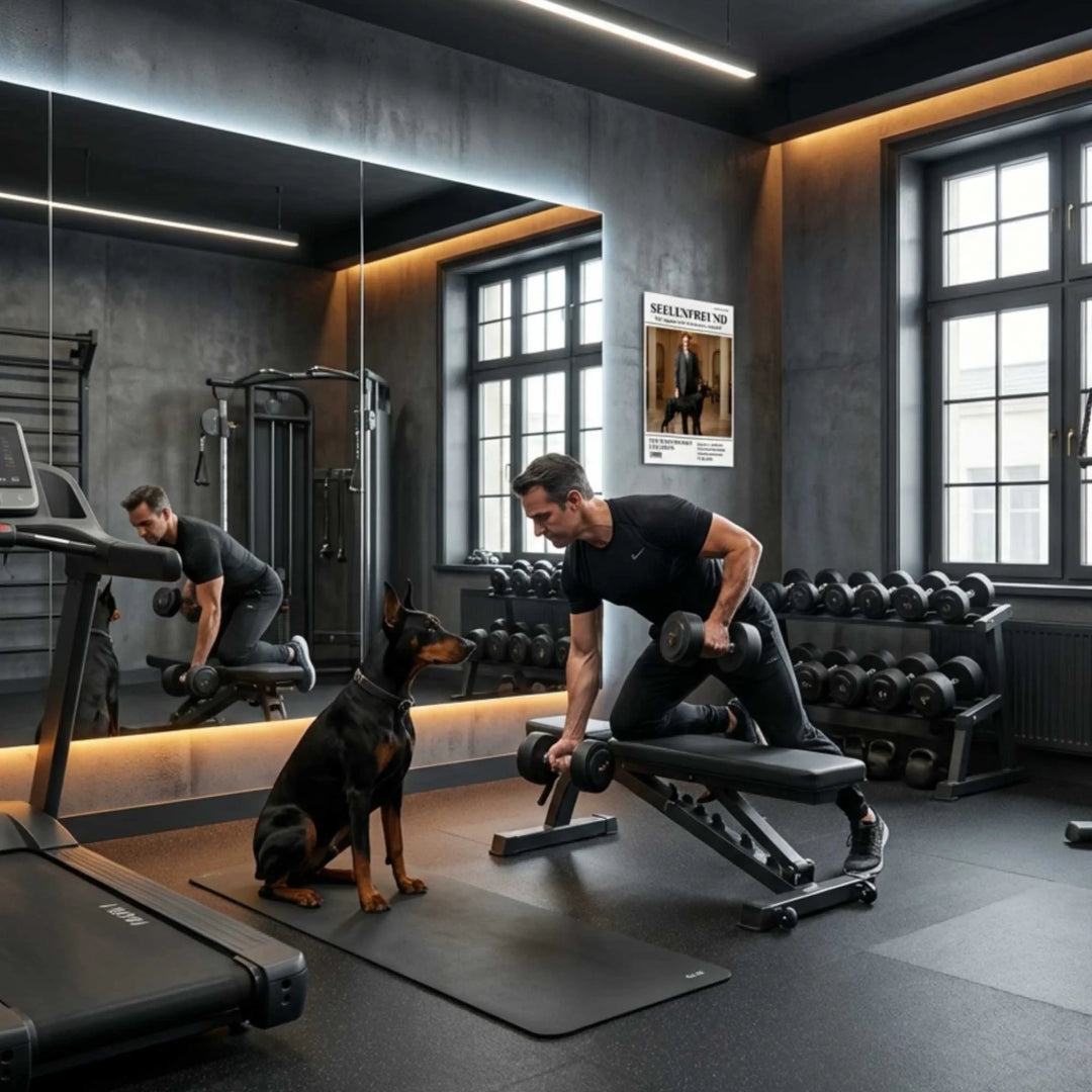 Individuelles Magazin-Poster als Wanddeko im Fitnessraum