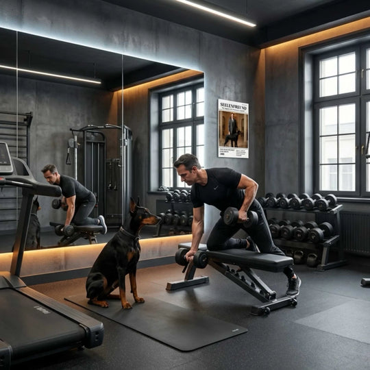 Individuelles Magazin-Poster als Wanddeko im Fitnessraum