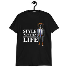 Style Your Life - Schwarzes Unisex T-Shirt - Boxer (Hover)