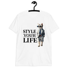 Style Your Life - Unisex T-Shirt mit Business-Katze (Hover)