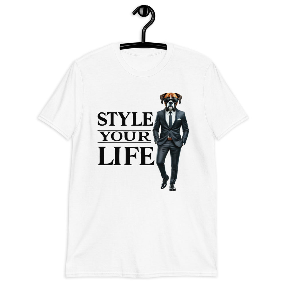 Style Your Life - Eleganter Boxer im Anzug - Unisex T-Shirt